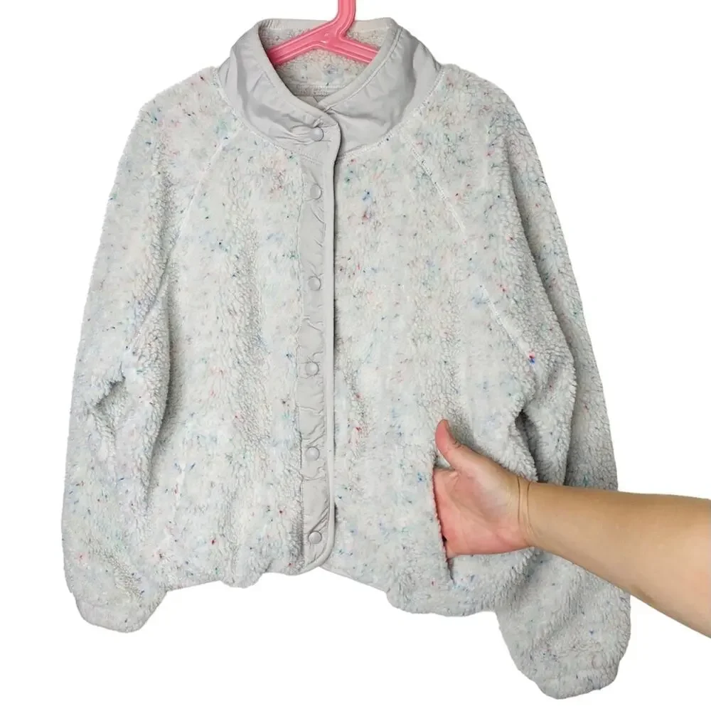 GAP Teen Cropped Sherpa Bomber Jacket szie 12